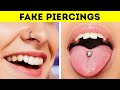 EFFECTIVE BEAUTY HACKS || FAKE PIERCINGS &amp; TATTOOS