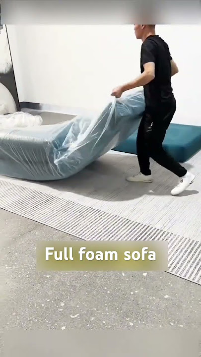 Blue full foam sofa couch,#livingroomfurniture #sofaset #sofaset #couches #sofabed #loungesofa #sofa