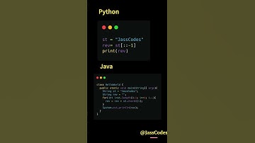 Python vs Java - Reversing a String | #coding #python #java #programming #codinglife