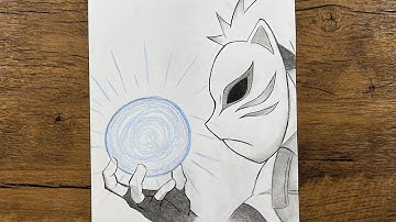 How to Draw Anbu Kakashi with Rasengan | Easy Anime Drawing Tutorial