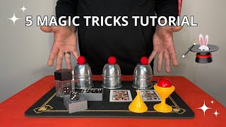 5 MAGIC TRICKS TUTORIAL IN LIVE