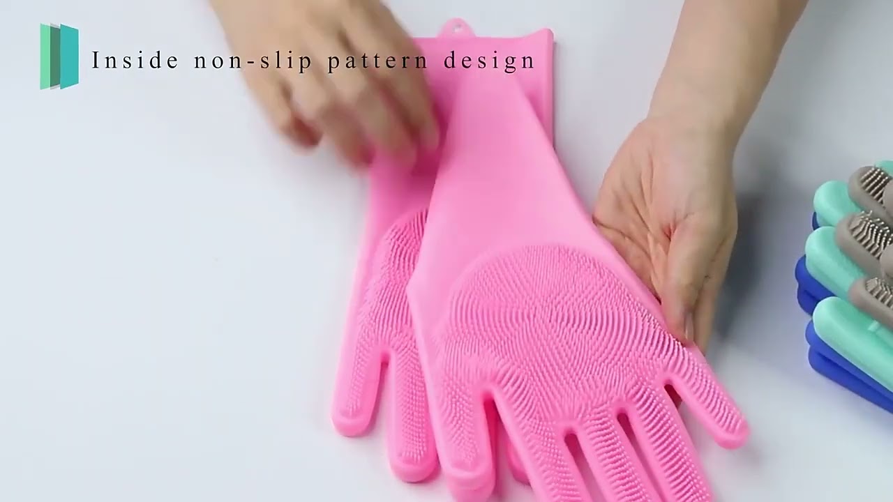 Multipurpose Silicone Heat Resistant Gloves with Bristles | Perfect for Kitchen & Pet Grooming