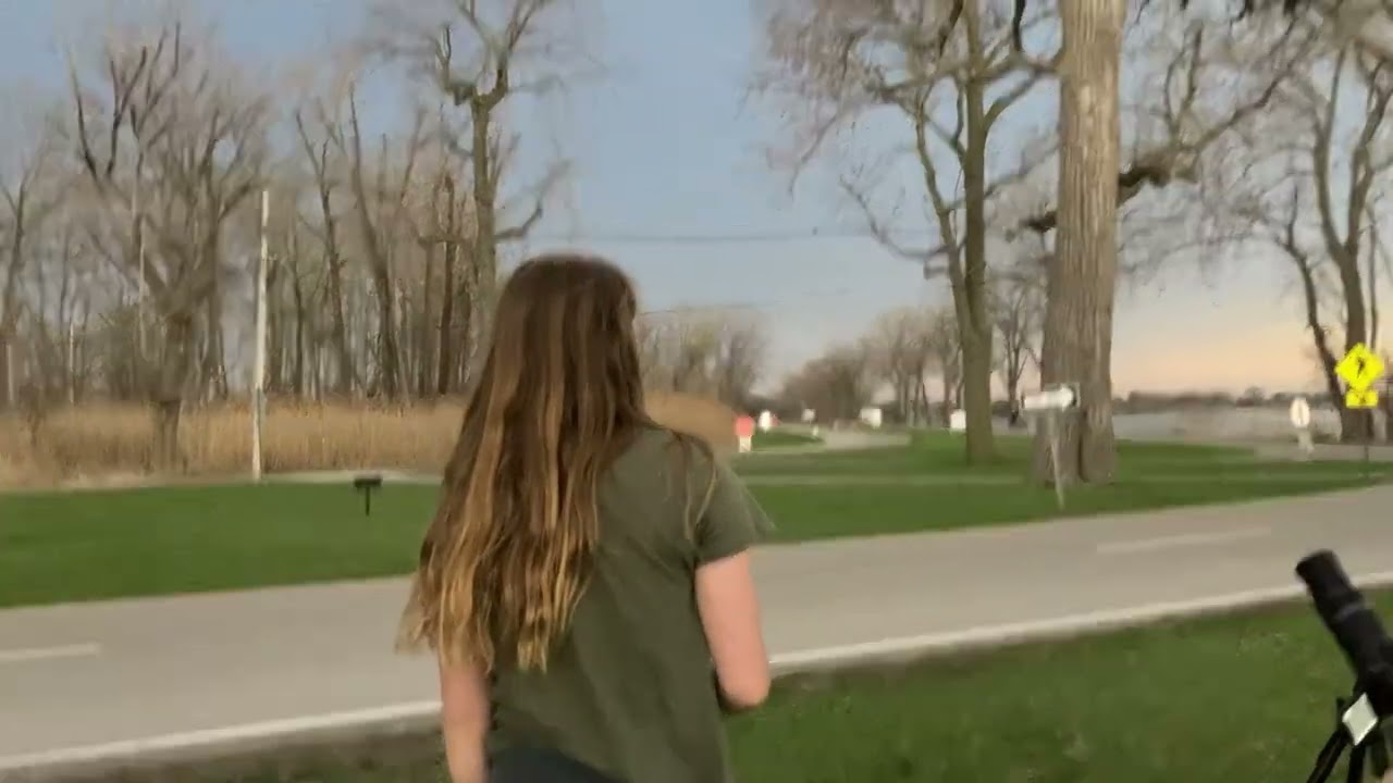 Beginning of totality, solar eclipse, 2024