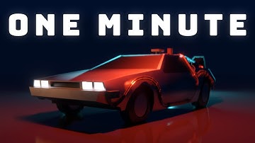 How To Create A Cartoon DELOREAN In Blender (Goes Back In Time!)