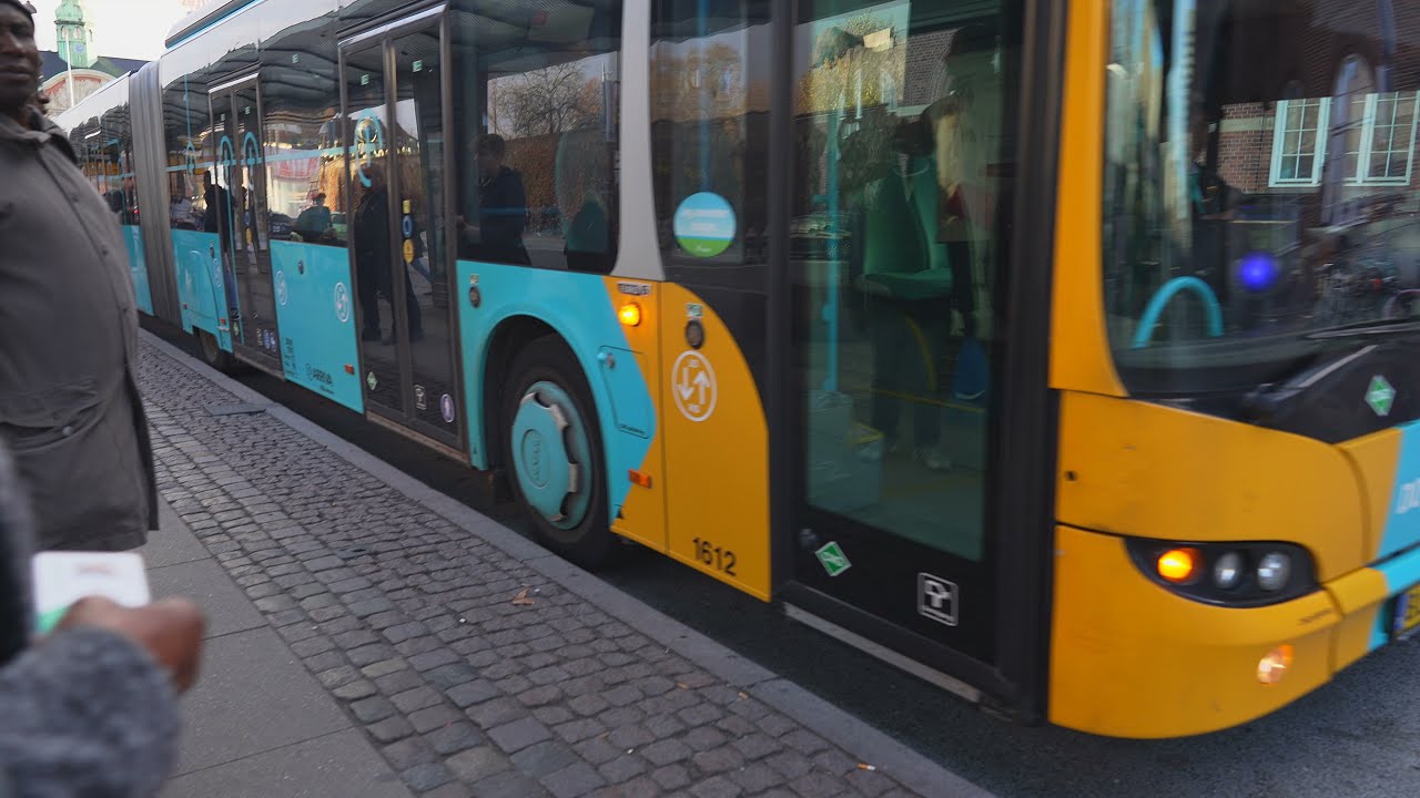 Denmark, Copenhagen, bus 5C ride from Central Station to Nørreport Station