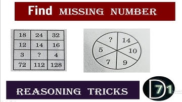 Missing Number Finding Trick !! लुप्त संख्या !! A Reasoning Class by D71 Academy