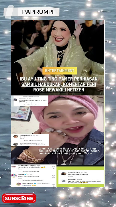 Ibu Ayu Ting Ting pamer perhiasan sambil handukan, komentar Feni rose mewakili netizen  #artis