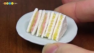 DIY Miniature Sandwich (Fake food)　ミニチュアサンドイッチ作り
