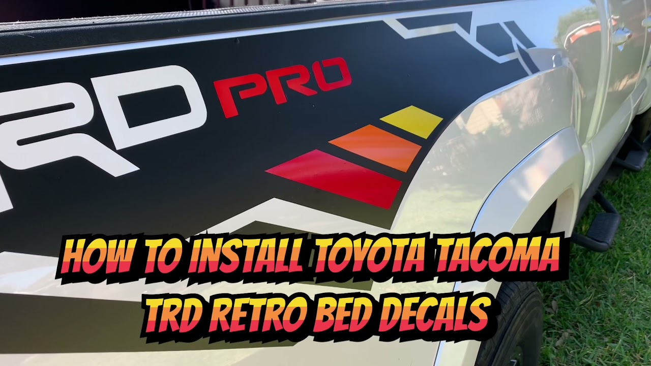 How to install Toyota TRD Retro bed decals YouTube