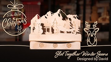 Making Winter Scene Slot Together Project | In the Labs at Christmas | Vectric FREE CNC Projects