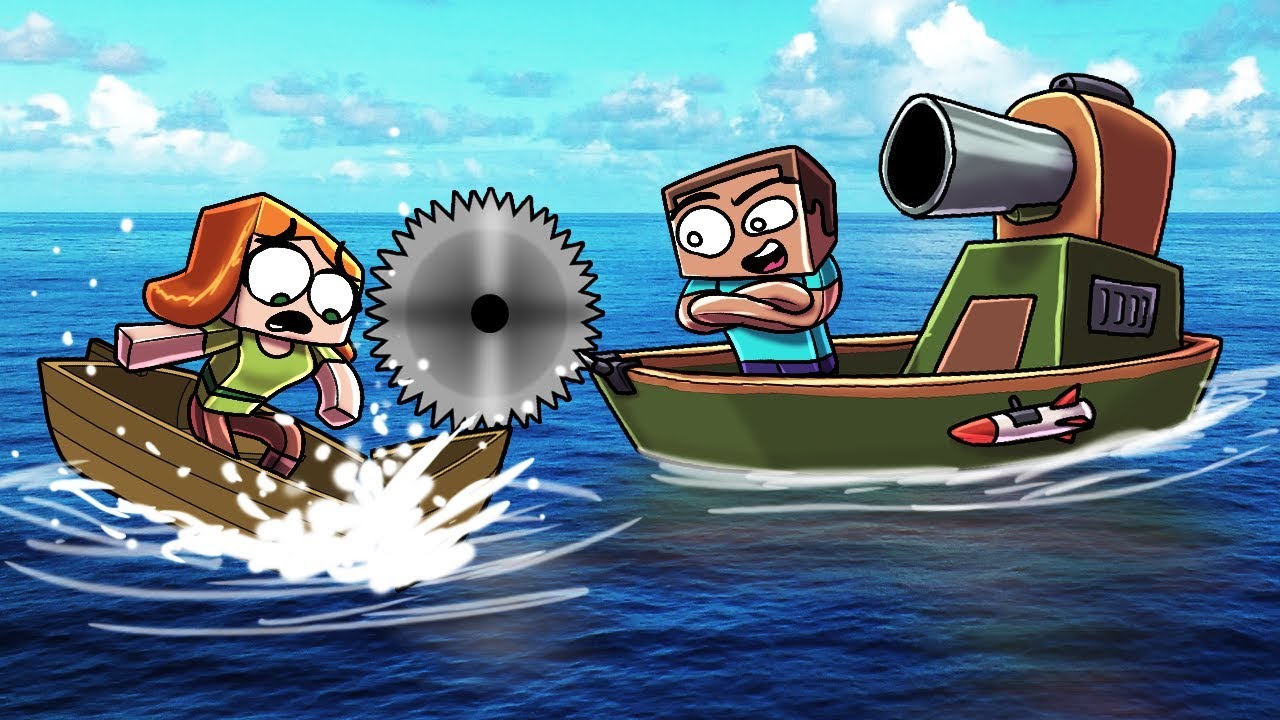 Minecraft Battle Boats - roblox build a boat pirate ship tutorial