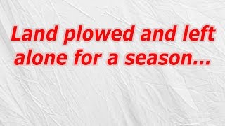 Land plowed and left alone for a season (CodyCross Crossword Answer)