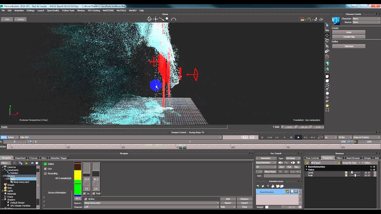 GPU Particles test in MotionBuilder - YouTube