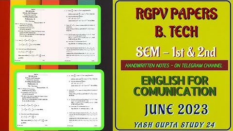 BT103 | english for communication | #rgpvpapers #rgpvexamnews #rgpvpapers #rgpv @yashguptastudy24