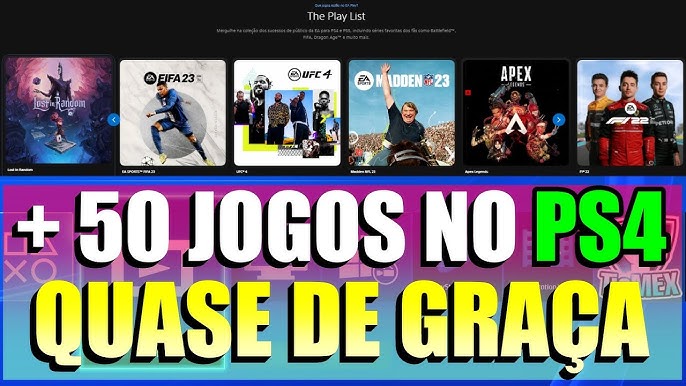 FIFA 22 GRÁTIS POR BUG NO PS4 ?! EA PLAY BUGADA ?! E JOGOS GRÁTIS DAY ONE  DA PLUS !!! 