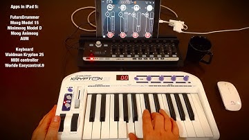 iPad com MIDI controllers Moog Jam HQ (iPad5 - Zé Osório)