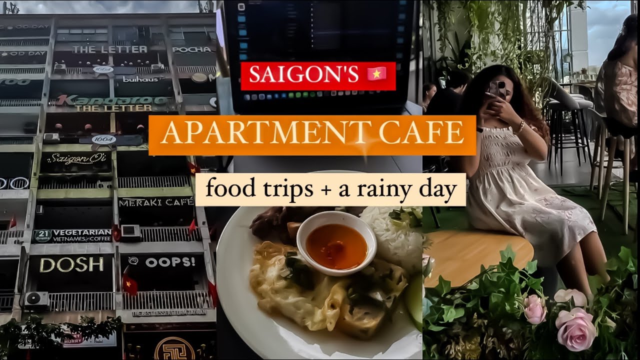 Exploring Cafe Apartment on a Rainy Day in Saigon ☕🌧️ | Cozy Vibes