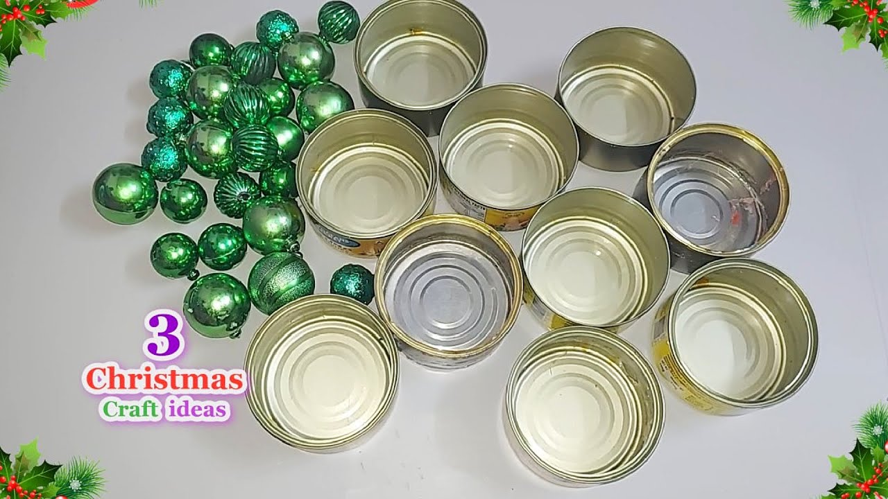 3 Amazing Christmas Decoration idea from waste Tuna Can | DIY Christmas craft idea🎄330