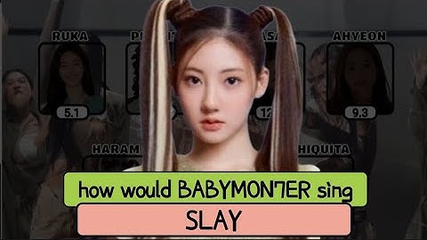 how would BABYMONSTER sing SLAY by EVERGLOW  | line distribution