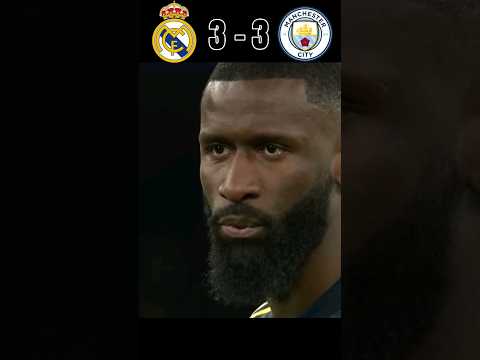 Real Madrid vs Man City | Champions | Rudiger Finish 