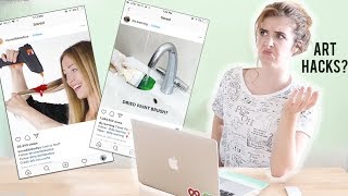 ARTIST REACTS To Bad Instagram ART HACKS?!