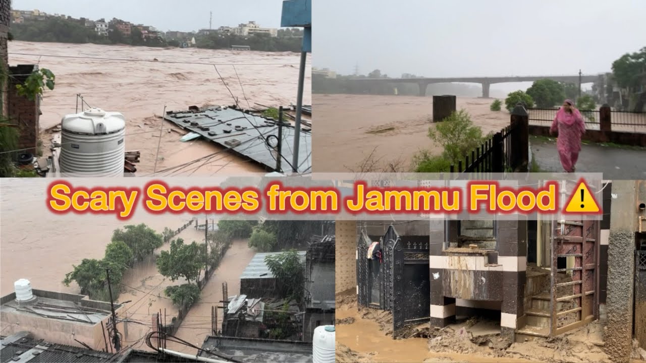 Real Scenes from Jammu Tawi Flood 2025|| The scariest day of our lives||flood disaster