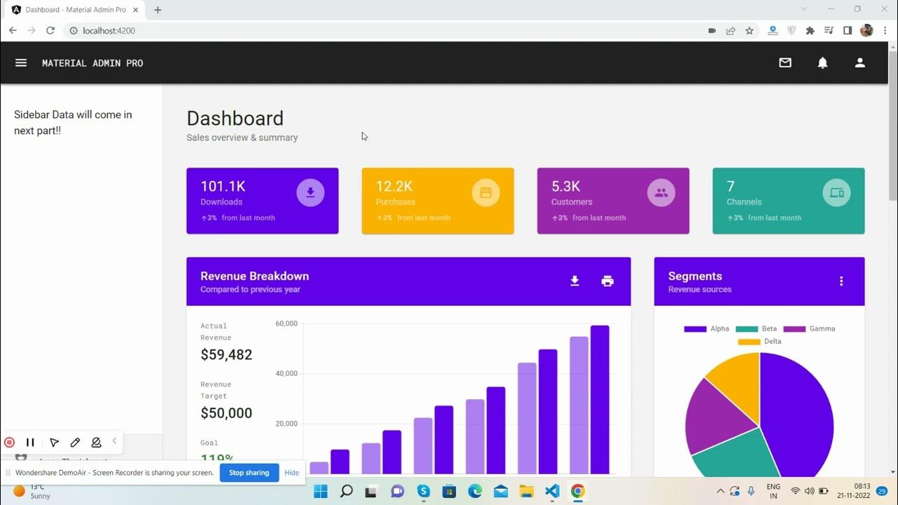 Angular 15 Admin Dashboard Template Free Download | Bootstrap 5 ...
