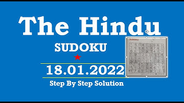 How to Solve 1 Star Hindu  Sudoku Jan 18, 2022 -  Step By Step Solution