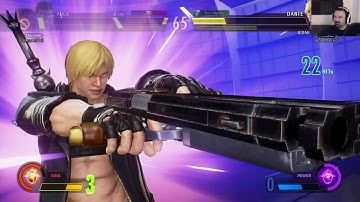 Marvel vs. Capcom Launch MP pt6 - vs. Dante/Jedah (INSANE COMBO SPAM!)