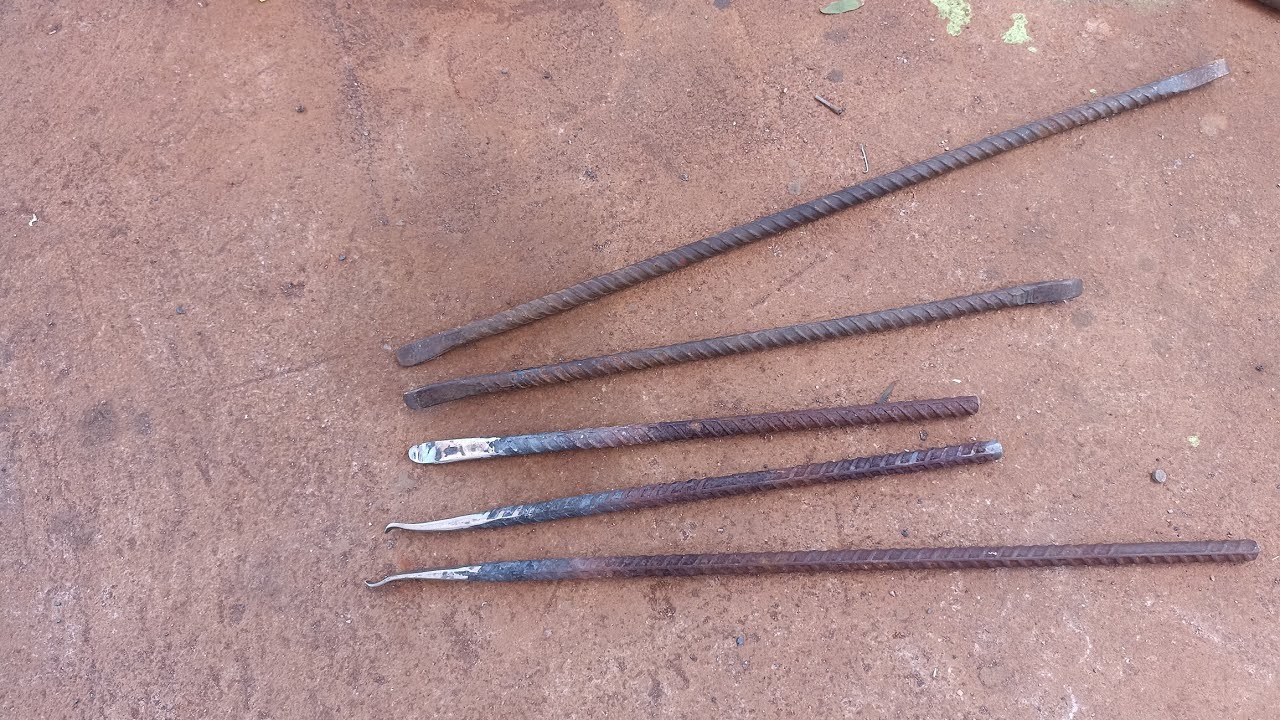 Como fazer espátula pra tirar peneus de carro e moto com ferro de construção muito fácil a melhor