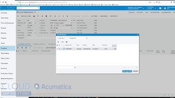Acumatica - Match a PO up to a Vendor Bill
