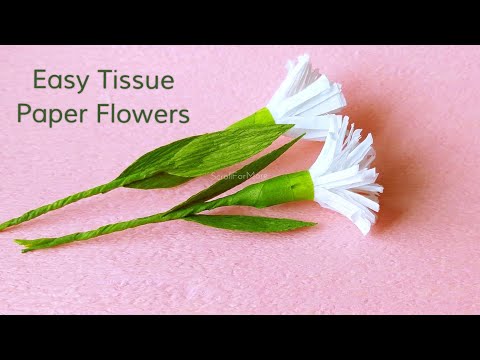How to make Small Tissue Paper Flowers