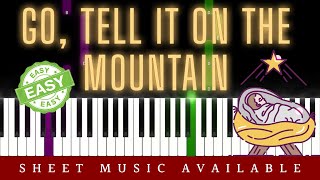 Go, Tell It on the Mountain (Traditional) (Easy Piano Tutorial)