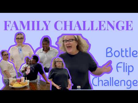 Family Bottle Flip Challenge