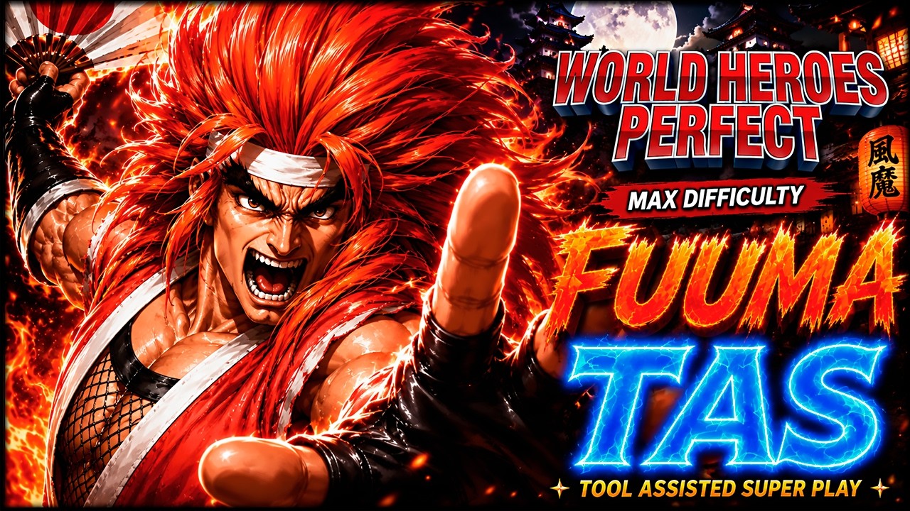 ワールドヒーローズ　消し　フウマ　他 TAS】Fuuma Flashing Life Run ⚡ Arcade Mode – World Heroes Perfect
