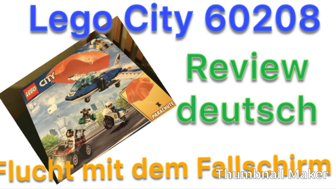 Lego City 60208 Polizei Flucht Mit Dem Fallschirm Review Deutsch