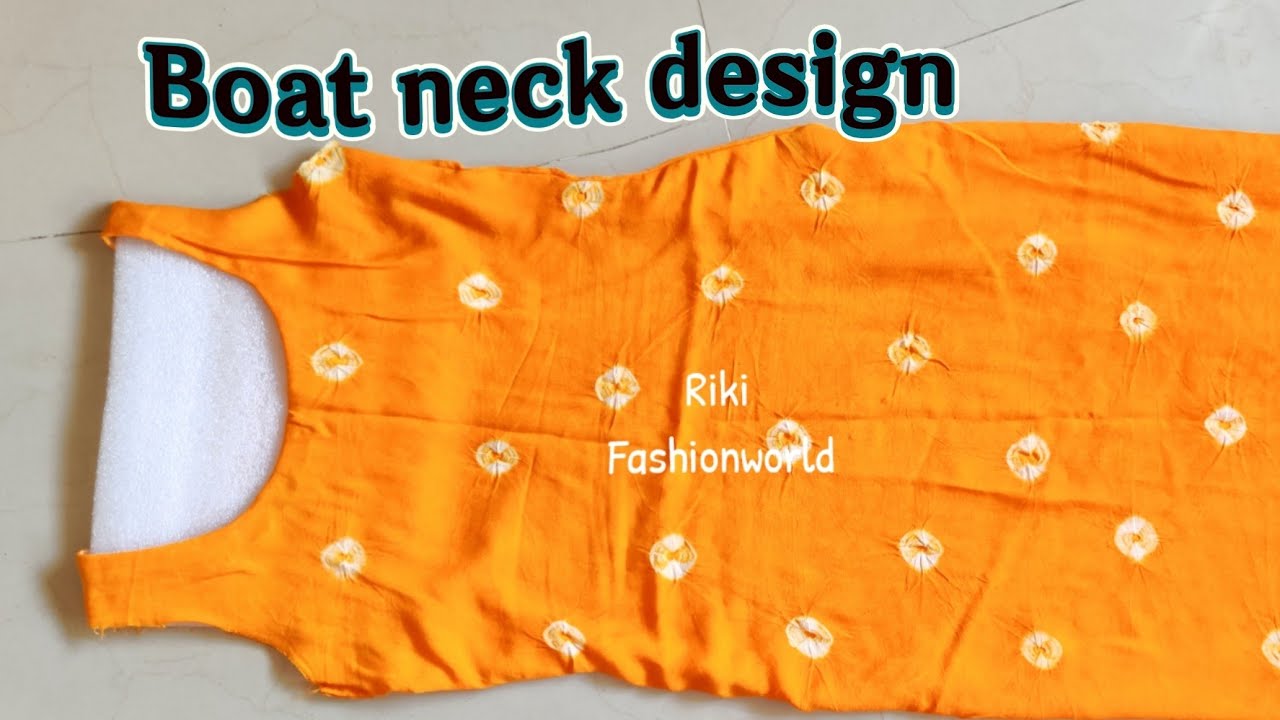 Boat Neck Kurti Design Sleeveless+Boat Neck long kurti cutting and