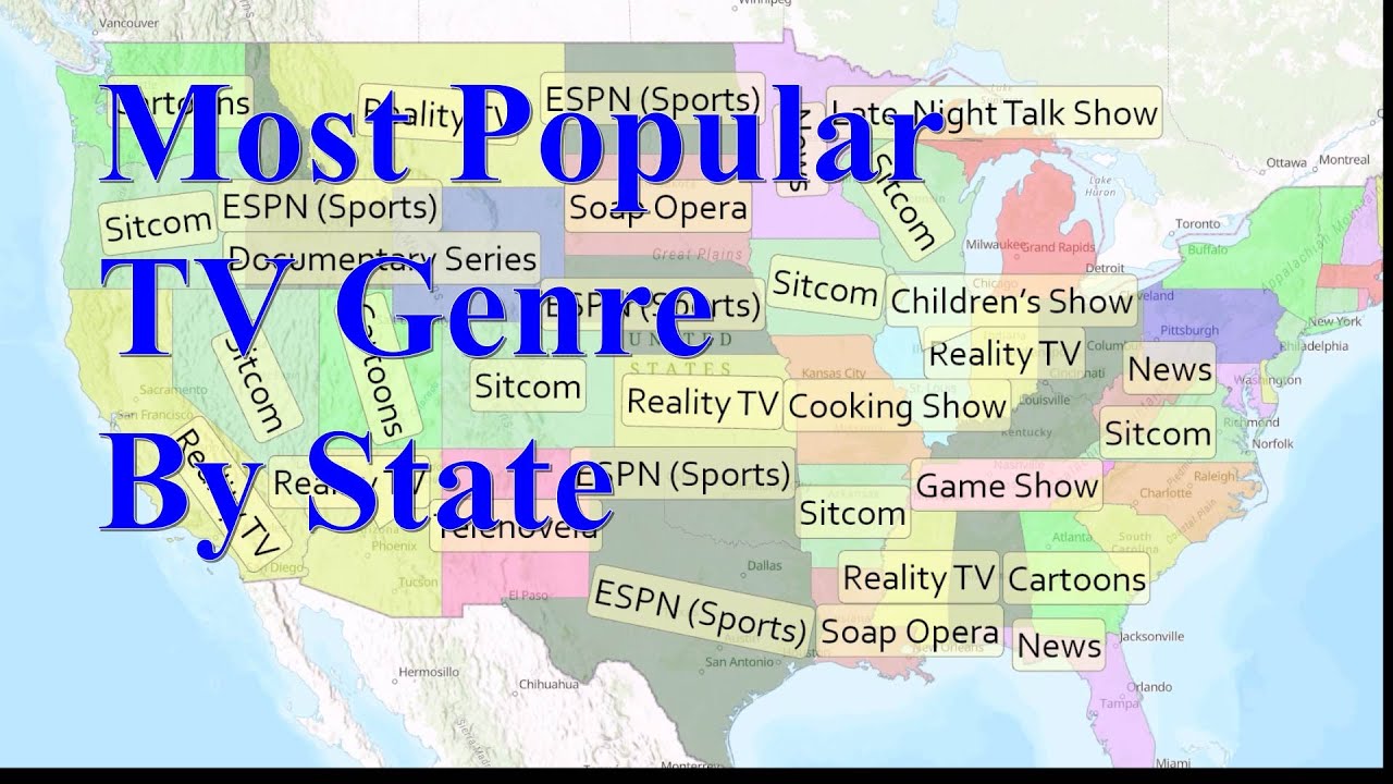 Most Popular TV Genre in Every U.S. State | Sitcoms, Reality Shows, Sports & More!