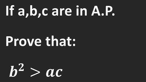 If a,b,c are in A.p. prove that