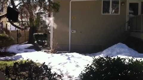 Condensing boiler vent in the winter