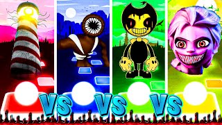 Lighthouse Head Vs Doors Vs Bendy Exe Vs Elsa Exe | #tiles