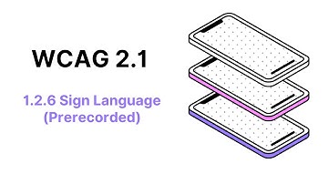 WCAG 2.1 Guideline 1.2.6 Sign Language (Prerecorded)
