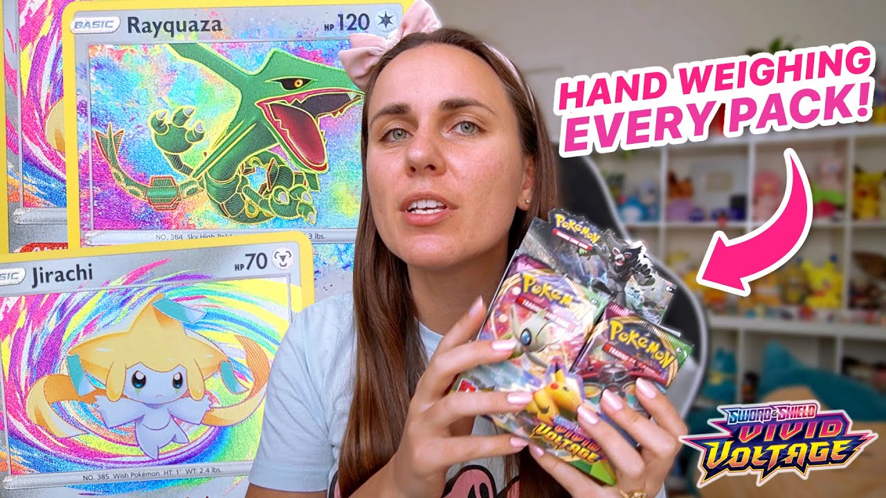 I WEIGHED EVERY PACK OF POKMON CARDS BY HAND! Vivid Voltage FULL Booster Box Opening I WEIGHED EVERY PACK OF POKMON CARDS BY HAND! Vivid Voltage FULL Booster Box Opening