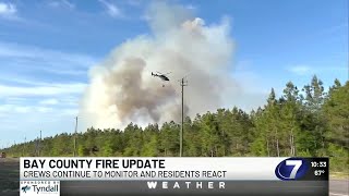 Crews continue to monitor Bay County wildfire