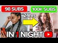 How To Grow 100k Subscribers on YouTube OVERNIGHT (NEW SECRET TO GET SUBSCRIBERS FAST in 2024)