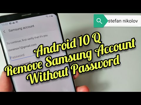 How to Remove Samsung Account without Password. All Samsung Android 10 Q.