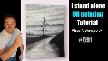 Learn HOW TO PAINT 🙂 " I stand alone " Oil painting 591 Full tutorial 