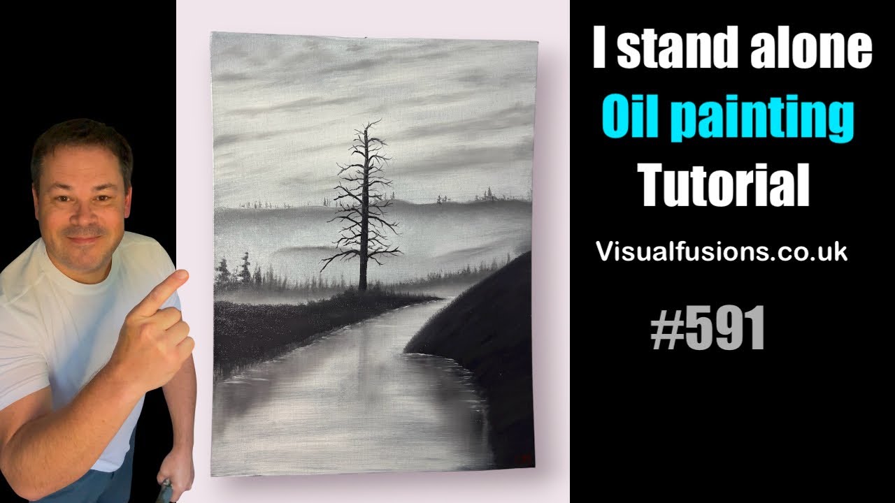 Learn HOW TO PAINT 🙂 " I stand alone " Oil painting 591 Full tutorial 