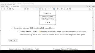 OS - Module 2 - PCB - thread