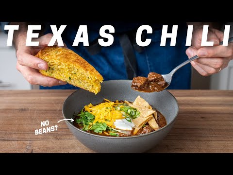 Is Chili Without Beans Good? Texas Style Chili  Bonus Cornbread Recipe